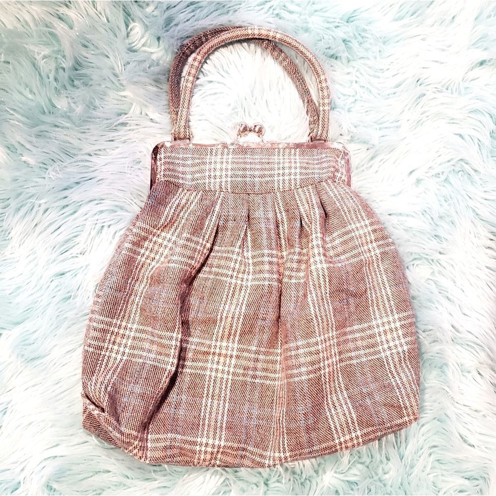 NECESSARY OBJECTS plaid handbag​